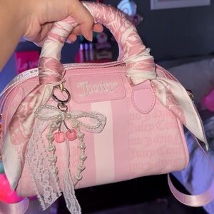 Juicy Couture Pink Mini Bag with Pearl Charm Crossbody